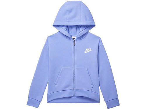 Nike Club Fleece Hi Low Full Zip Hoodie Little Kids Light Thistle Clothing  'Purple' - 36I254G-532 | Solesense