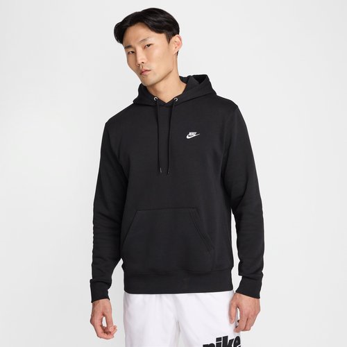 Nike Club Pullover Fleece Hoodie - Black/Black/White - FN3859-010