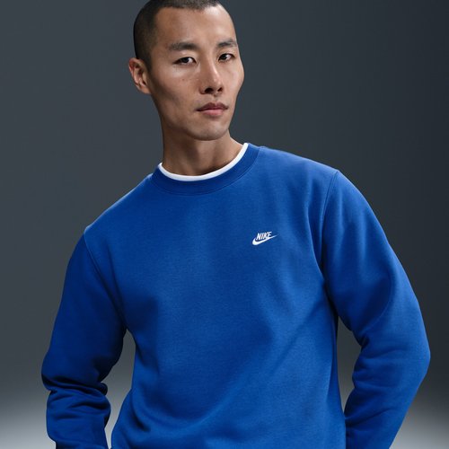 Nike Club Fleece Crew - Game Royal/White - FN3886-480