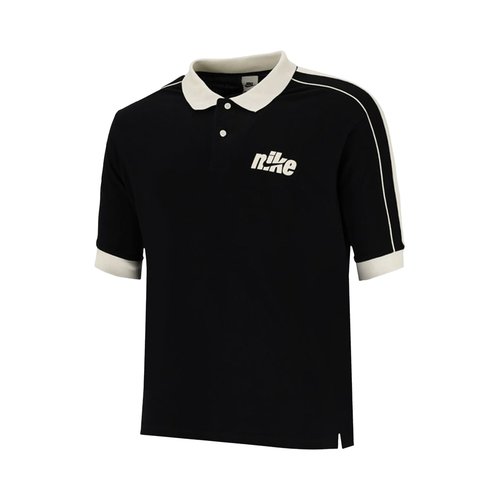 Nike Club Oversized Short-Sleeve Polo - Black/Sail/Sail/Sail - IF0723-010