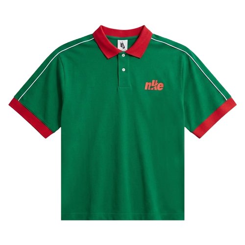 Nike Club Oversized Short-Sleeve Polo - Pine Green/University Red/Sail/University Red - IF0723-302