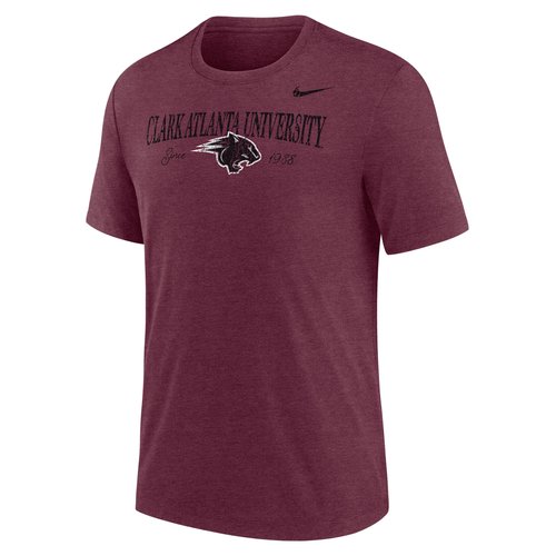 Nike College Clark Atlanta University Tri-Blend Short-Sleeve T-Shirt - Deep Maroon Heather - M21372CLAU25-DKH