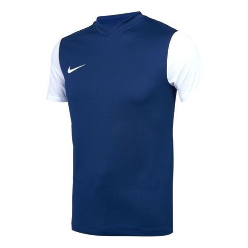 Nike Colorblock Logo Tournament Sports Training Short Sleeve Navy Blue T-Shirt - DH8035-410