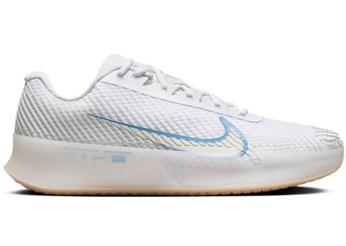 NikeCourt Air Zoom Vapor 11 HC - White/Sail/Gum Light Brown/Light Blue - DR6966-107