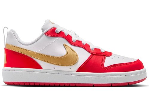 Nike Court Borough Low Recraft - White/University Red/White/Metallic Gold - DV5456-137