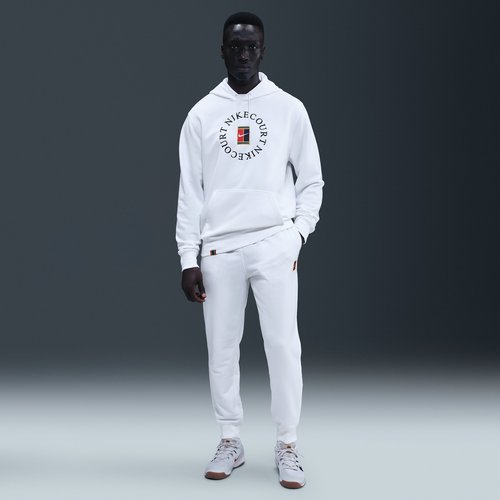 Nike Court Heritage Dri-FIT Fleece Tennis Jogger Pants - White - HM6766-100