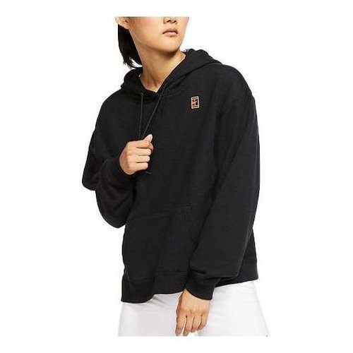 nike court heritage hoodie black