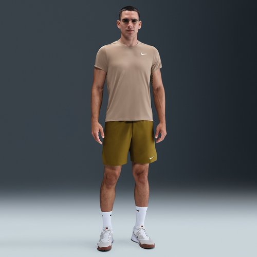 Nike Court Victory Dri-FIT 9" Tennis Shorts - Olive Flak/White - FD5384-368