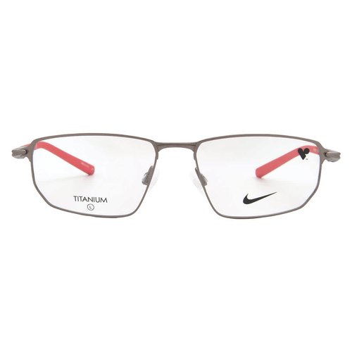 Nike Demo Rectangular Eyeglasses Nike 6067 076 55 - Gunmetal/Red - NIKE606707655