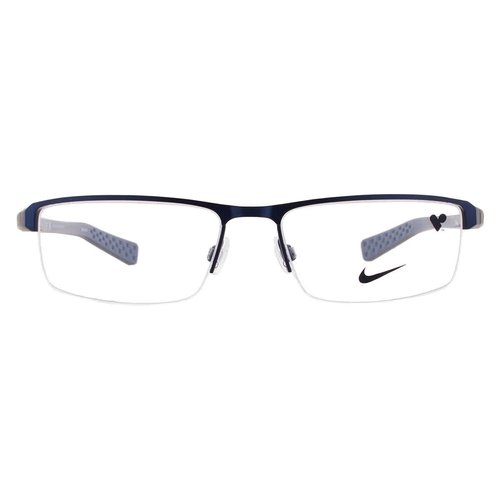 Nike Demo Rectangular Eyeglasses Nike 8097N 400 55 - Blue - NIKE 8-97N