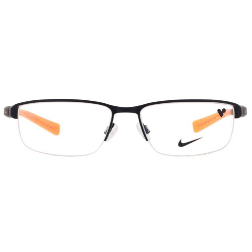 Nike Demo Rectangular Eyeglasses Nike 8098N 010 56 - Black/White - NIKE 8-98N