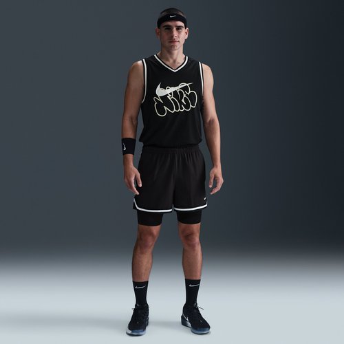 Nike DNA Dri-FIT 4" 2-in-1 Basketball Shorts - Black/White - HJ4233-010