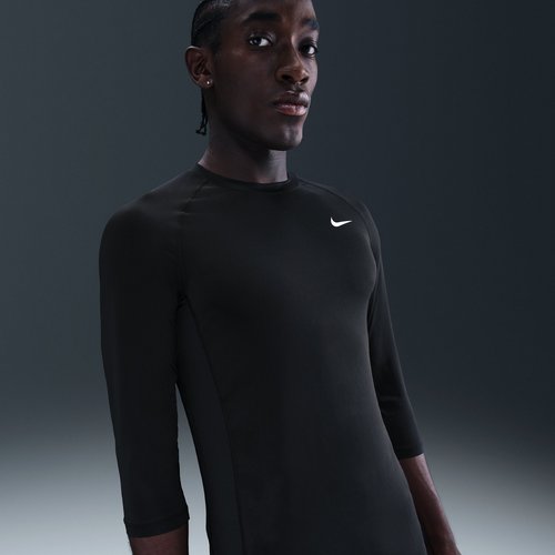 Nike Dri-FIT 3/4-Sleeve Baseball Top - Black/White - FZ1364-010