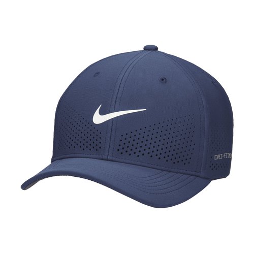 Nike Dri-FIT ADV Rise Structured SwooshFlex Cap - Midnight Navy/Anthracite/White - FB5633-410