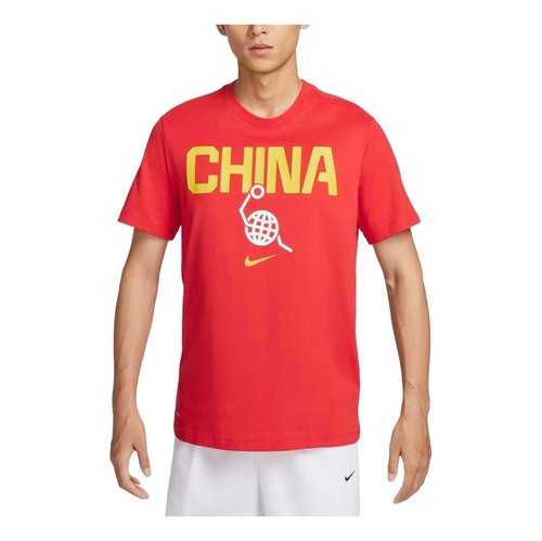 Nike Dri-FIT China Team Basketball T-Shirt Asia Sizing - Red/Yellow - FZ4578-637