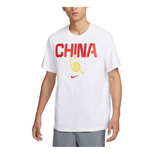 Nike Dri-FIT China Team Basketball T-Shirt Asia Sizing - White/Yellow/Red - FZ4578-100