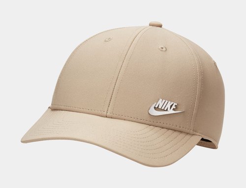 Nike Dri-FIT Club Structured Metal Logo Cap - Khaki/Metallic Silver - FB5371-247