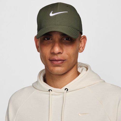 Nike Dri-FIT Club Structured Swoosh Cap - Medium Olive/White - FB5625-222