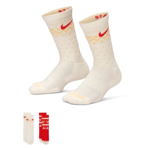 Nike Dri-FIT Fairisle Crew Socks 2 Pairs - Picante Red - BN1308-R7O