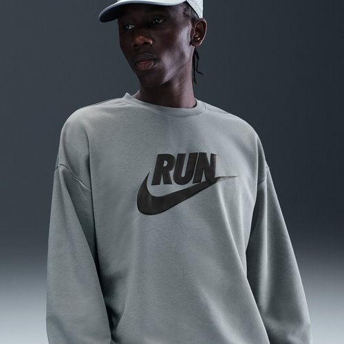 Nike Dri-FIT Fleece Running Crew - Smoke Grey/Black - IH2822-084