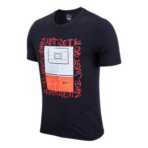 Nike Dri-FIT Hoop Photo Basketball T-Shirt - Black/Multi-Color - DD9346-010