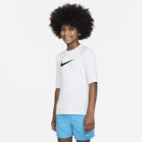 Nike Swim Hydroguard Essential Dri-FIT UV Short Sleeve Top - White - NESSD828-100