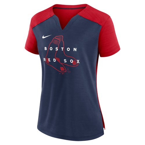 Nike Dri-FIT Stack Logo MLB Boston Sox T-Shirt - Red - NMMB036NBQ-0LL