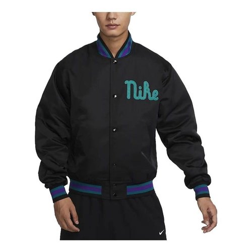 Nike Dugout Loose Satin Jacket - Black - FQ7970-010