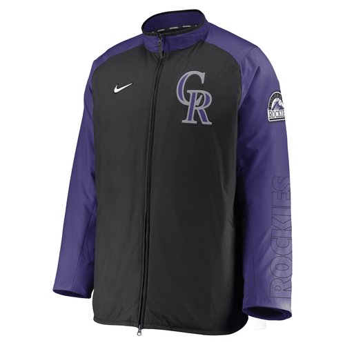 Nike Dugout MLB Colorado Rockies Full-Zip Jacket - Black - NKAU091NDNV-N1A