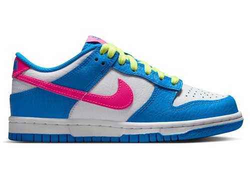 Nike Dunk Low | Size 5 - Photo Blue/White/Light Lemon Twist/Hyper Pink - IB7747-406