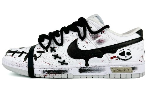 Skull Dunks Nike Dunk Low 'Sui Xin Halloween White Skull Deconstruct' - 516492 ...