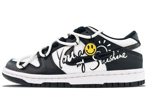 Nike Dunk Low 'You're My Sunshine Black White' - Custom Shoes - 620517