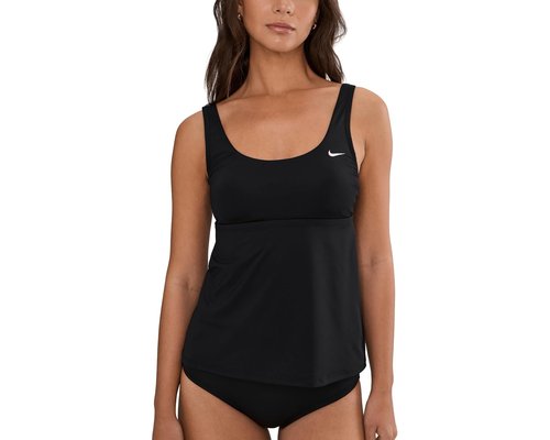 Nike Effortless Essential Scoop Neck Tankini Swimsuits One Piece - Black - NESSG380