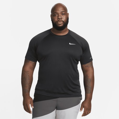 Nike Swim Hydroguard Essential Dri-FIT UV Short Sleeve Top Big & Tall - Black - NESSA700-001