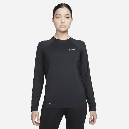 Nike Essential Long-Sleeve Hydroguard Swim Shirt - Black - NESSA386-001