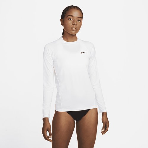 Nike Swim Hydroguard Dri-FIT UV Long Sleeve Top - White - NESSA386-100