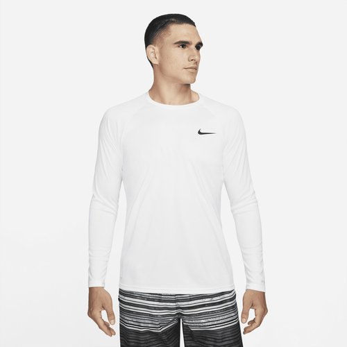 Nike Swim Hydroguard Essential Dri-FIT UV Long Sleeve Top - White - NESSA587-100