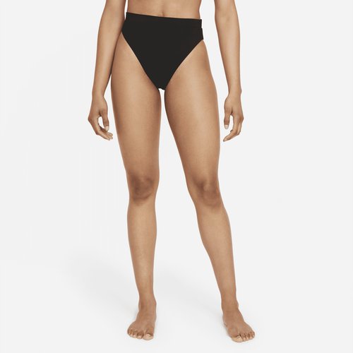 Nike Essential High-Waist Swim Bottom - Black/White - DH9951-010