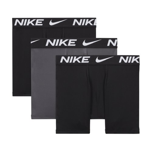 Nike Dri-FIT Solid Boxer Briefs 3-Pack - Black/Dark Grey - 9N0844-K7K