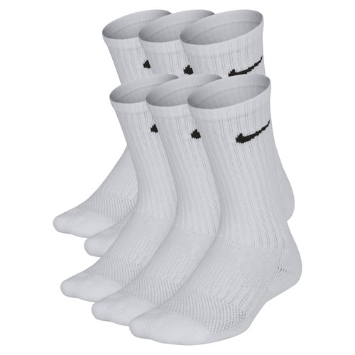 Nike Everyday Cushioned Crew Socks 6 Pairs - White/Black - SX6910-100