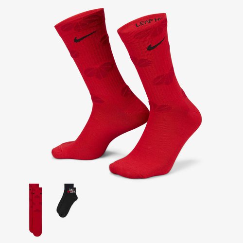Nike Everyday EssentialsHeight Socks 2 Pairs 'Red Black' DR9725900