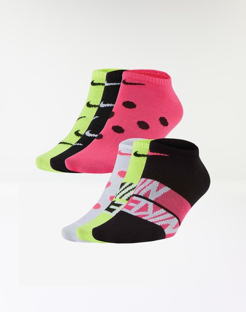 Nike Everyday Lightweight Training No-Show 6-Pack Socks - Black/Multicolor - CZ5627-906