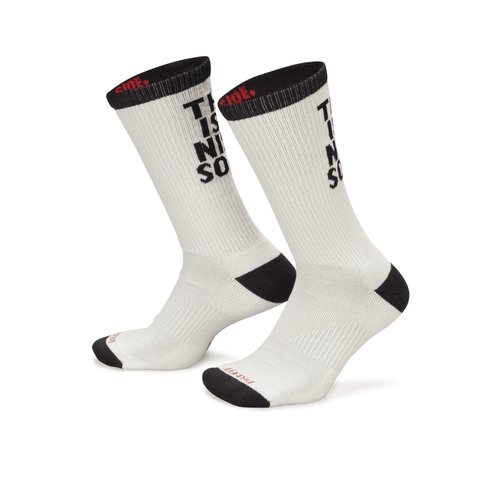 Nike Everyday Plus Cushioned Crew Socks 1 Pair - Bright Crimson/Sail/Black - FB3272-635