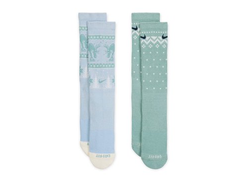 Nike Everyday Plus Cushioned Winter Wonderland Crew Socks 2 Pairs - Multi-Color - HV6939-903