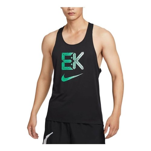 Nike Fast Dri-FIT Running Singlet Asia Sizing - Black/Stadium Green - FV9611-010