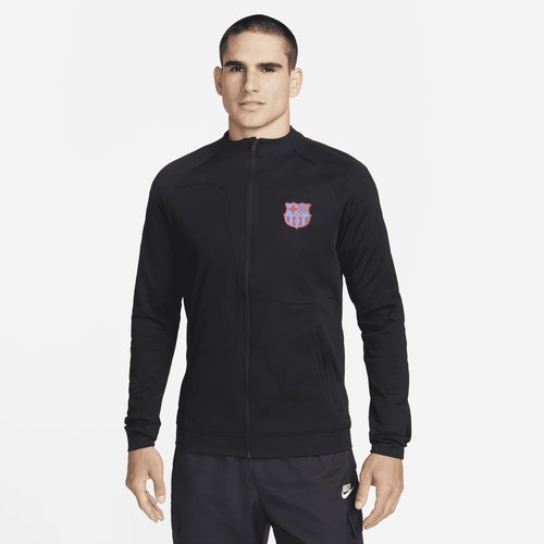 Nike FC Barcelona Academy Pro Knit Soccer Jacket - Black/Black/Signal Blue/University Red - DN3077-010