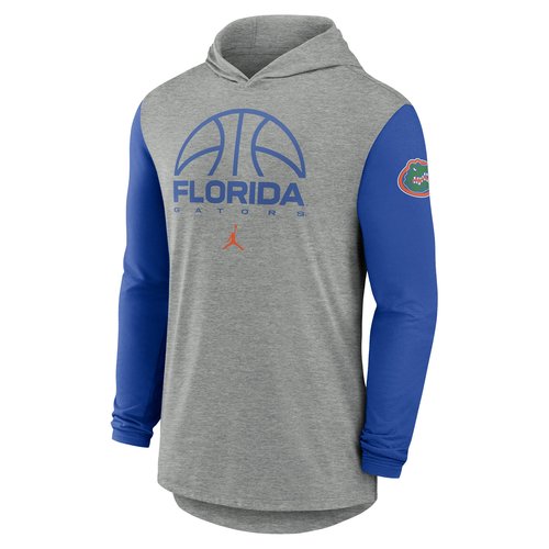 Florida Basketball Air Air Jordan Dri-FIT College Long-Sleeve Hooded T-Shirt - Grey - 0JNB018NUFN-8SY