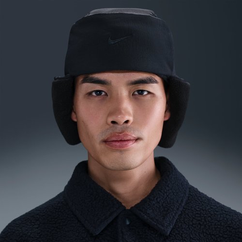 Nike Fly Unstructured Puffer Trapper Cap - Black/Black/Sanddrift - IB7310-010
