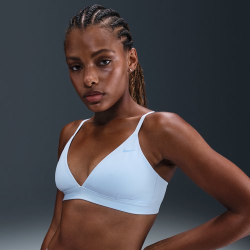 Nike Form Light-Support Non-Padded Triangle Sports Bra - Celestine Blue/Psychic Blue - HQ7003-441
