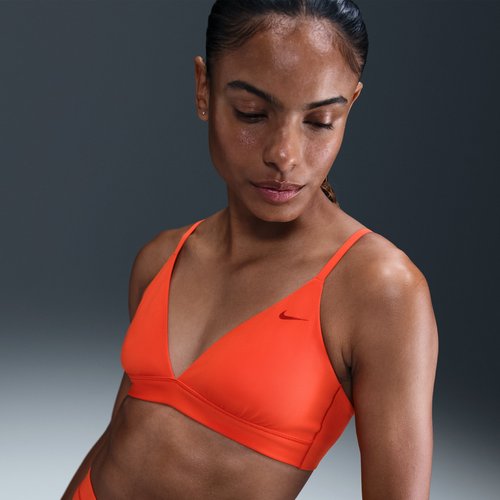 Nike Form Light-Support Non-Padded Triangle Sports Bra - Picante Red/Mystic Red - HQ7003-633